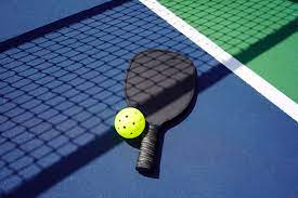 Pickleball players in action